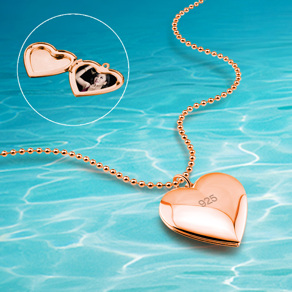 Heart Locket Necklace Photo - Tình Yêu Vĩnh Cửu Tim Choker