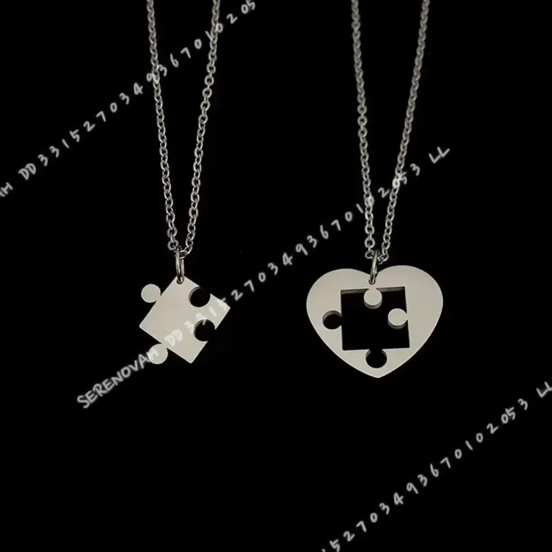 2Pcs Set Simple Puzzle Heart M - đánh giá và giá Magnetic Couple Matching Necklaces