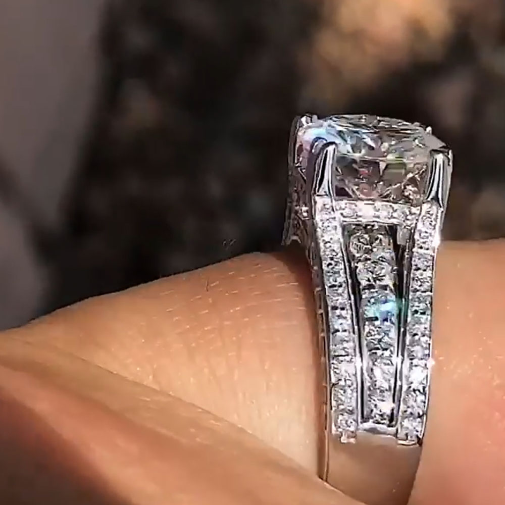 Custom Solid 14K White Gold Wo - đánh giá và giá Moissanite Engagement Ring 1 Carat