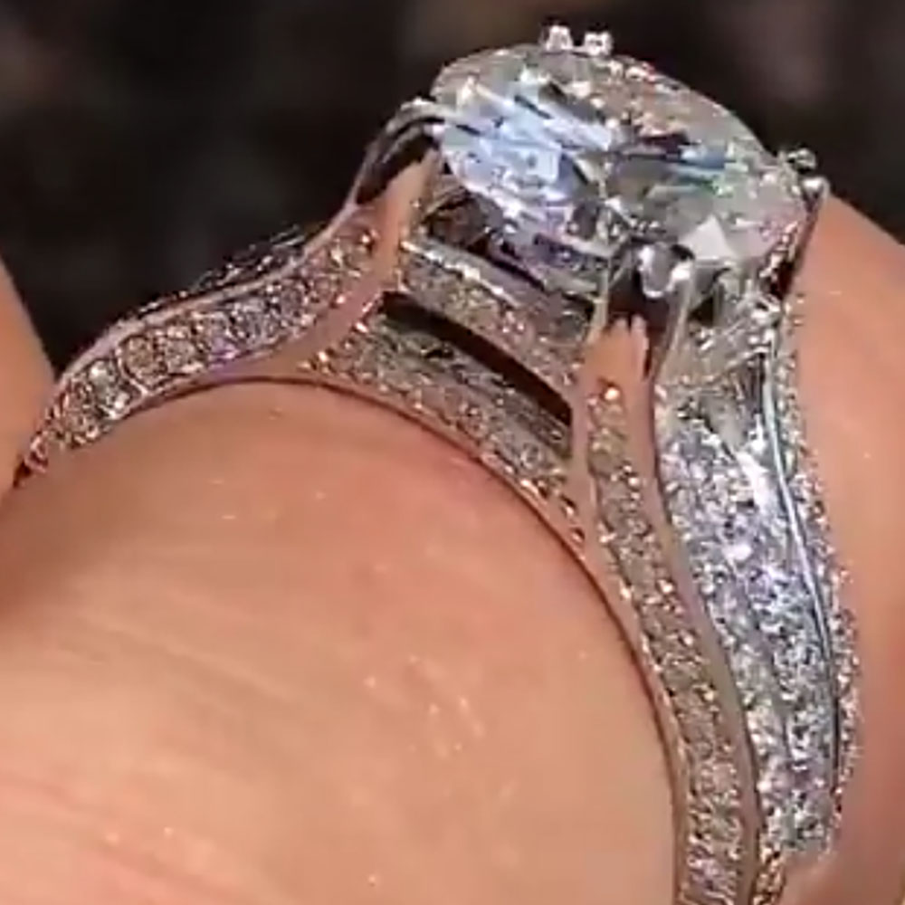 Custom Solid 14K White Gold Wo - đánh giá và giá Moissanite Engagement Ring 1 Carat