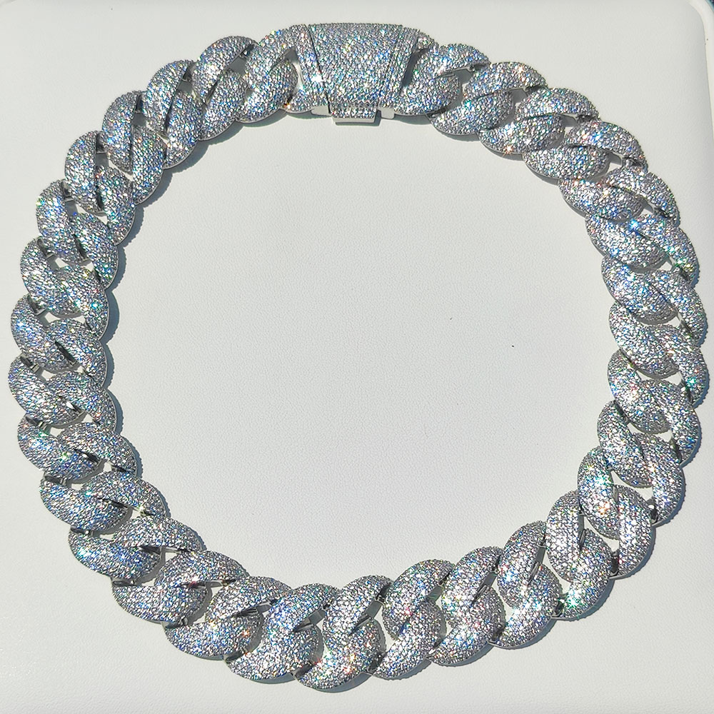 Luxury 24MM 6 Rows Cluster 5A  - đánh giá và giá Cuban Link Chain 12Mm