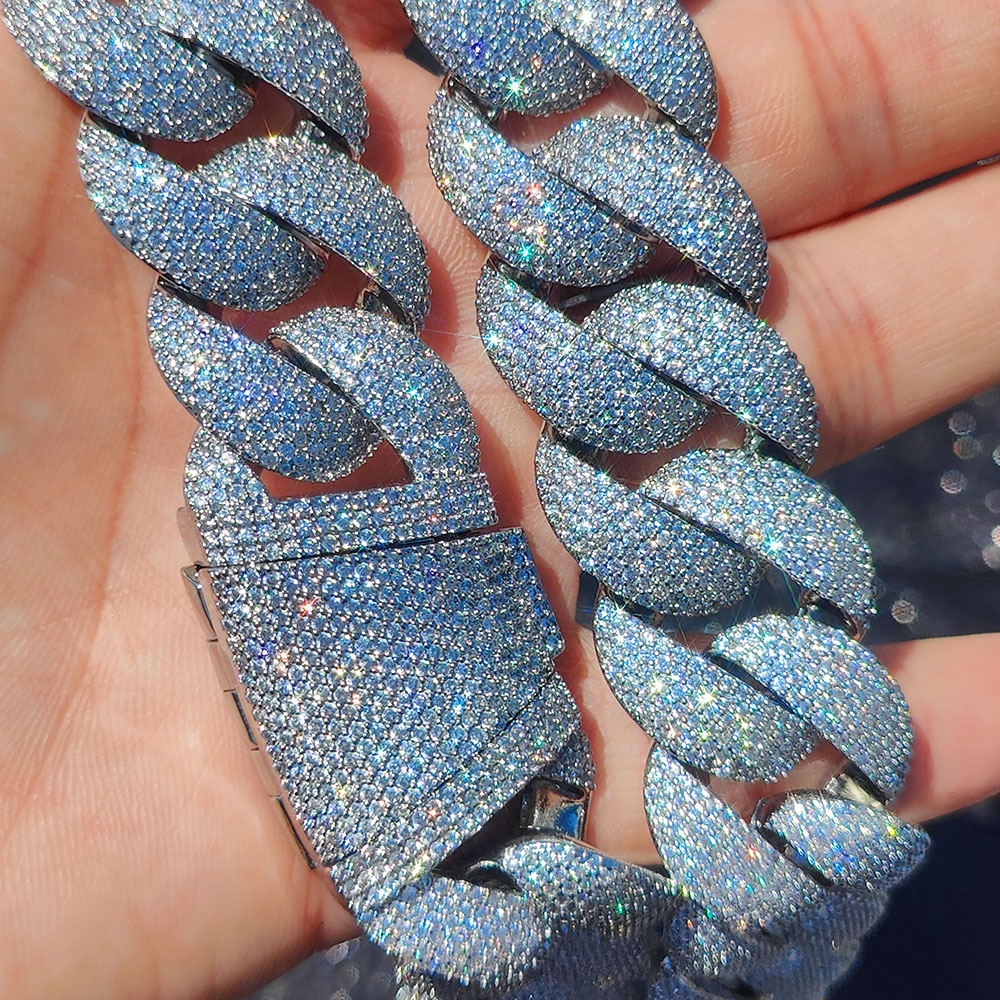 Luxury 24MM 6 Rows Cluster 5A  - đánh giá và giá Cuban Link Chain 12Mm