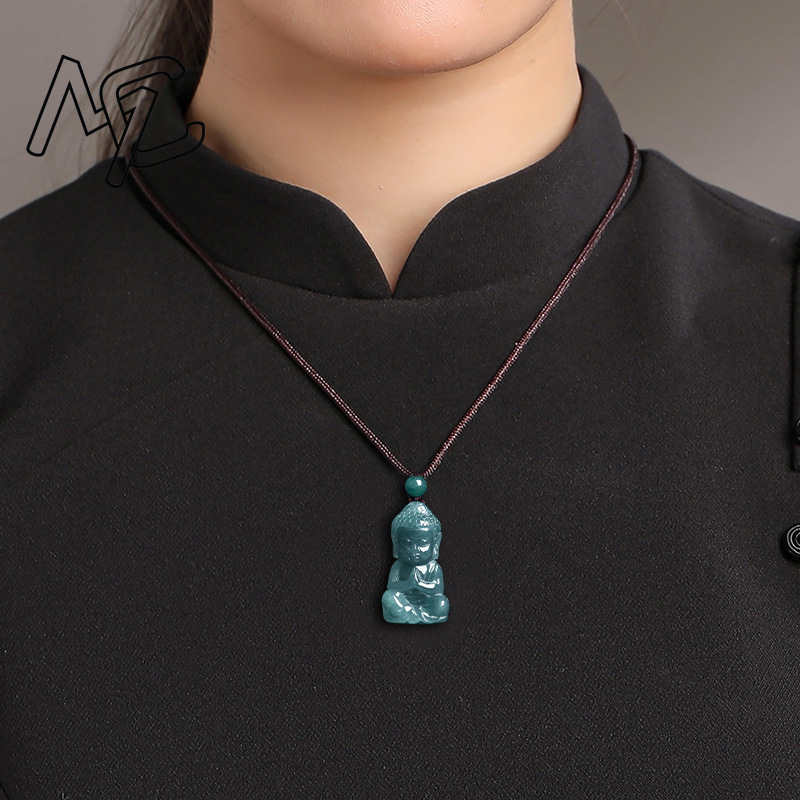 Natural Real Emerald Jade Blue - đánh giá và giá Necklaces