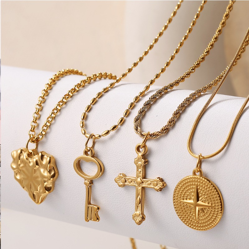 1Pc Stainless Steel Pendant Pl - đánh giá và giá Cross Pendant Necklace Gold