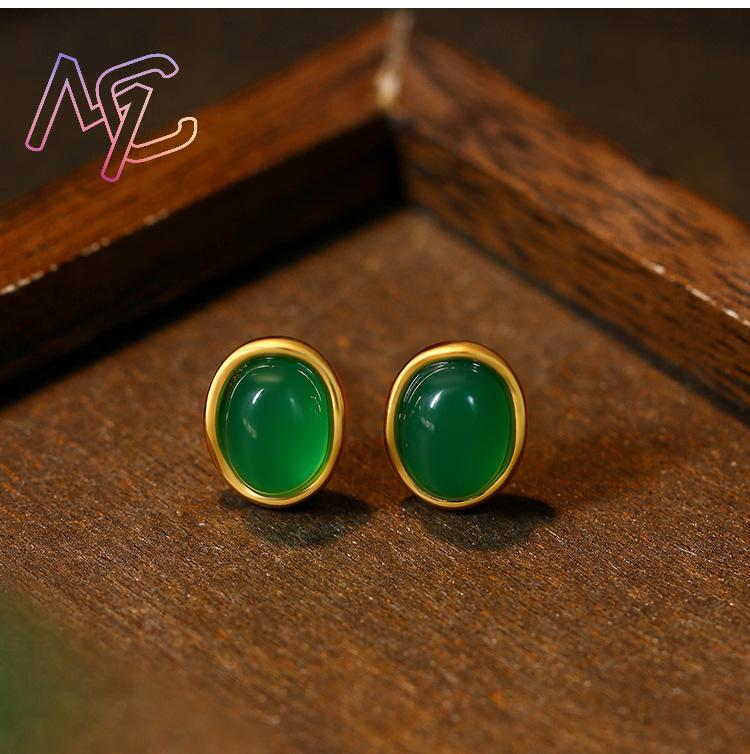 Green Natural Jade Earrings Ta - đánh giá và giá Earrings
