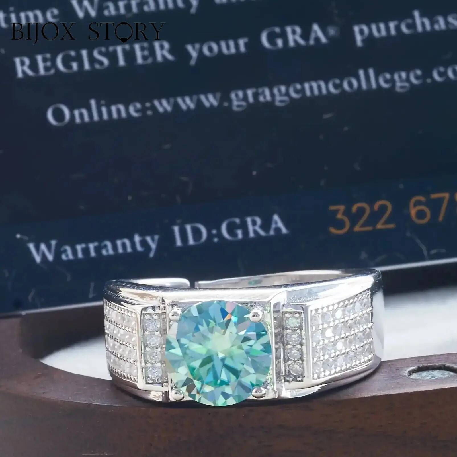 1 carat natural blue color moi - đánh giá và giá Moissanite Engagement Ring 1 Carat