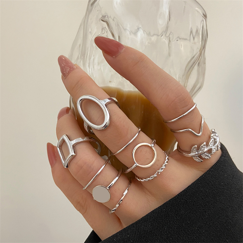 Đính Hạt Kim Loại Punk Bộ Nhẫn - đánh giá và giá Vintage Punk Knuckle Rings Set
