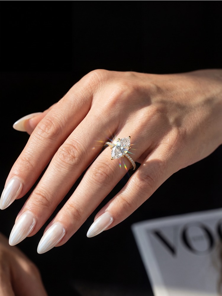 Real 2ct Real Moissanite Diamo - đánh giá và giá Moissanite Engagement Ring 1 Carat