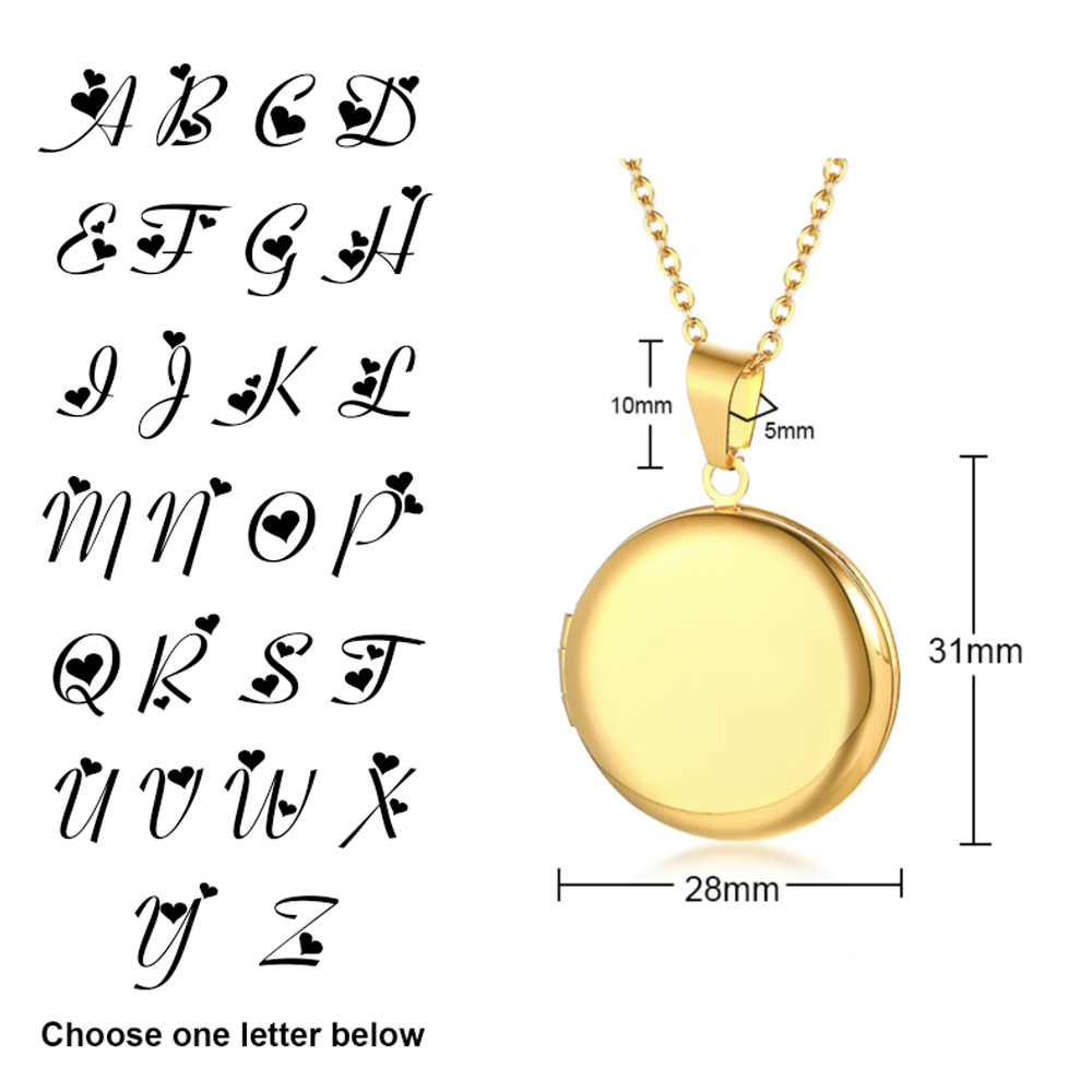 Free Engraving Initials Heart  - đánh giá và giá Heart Locket Necklace Photo