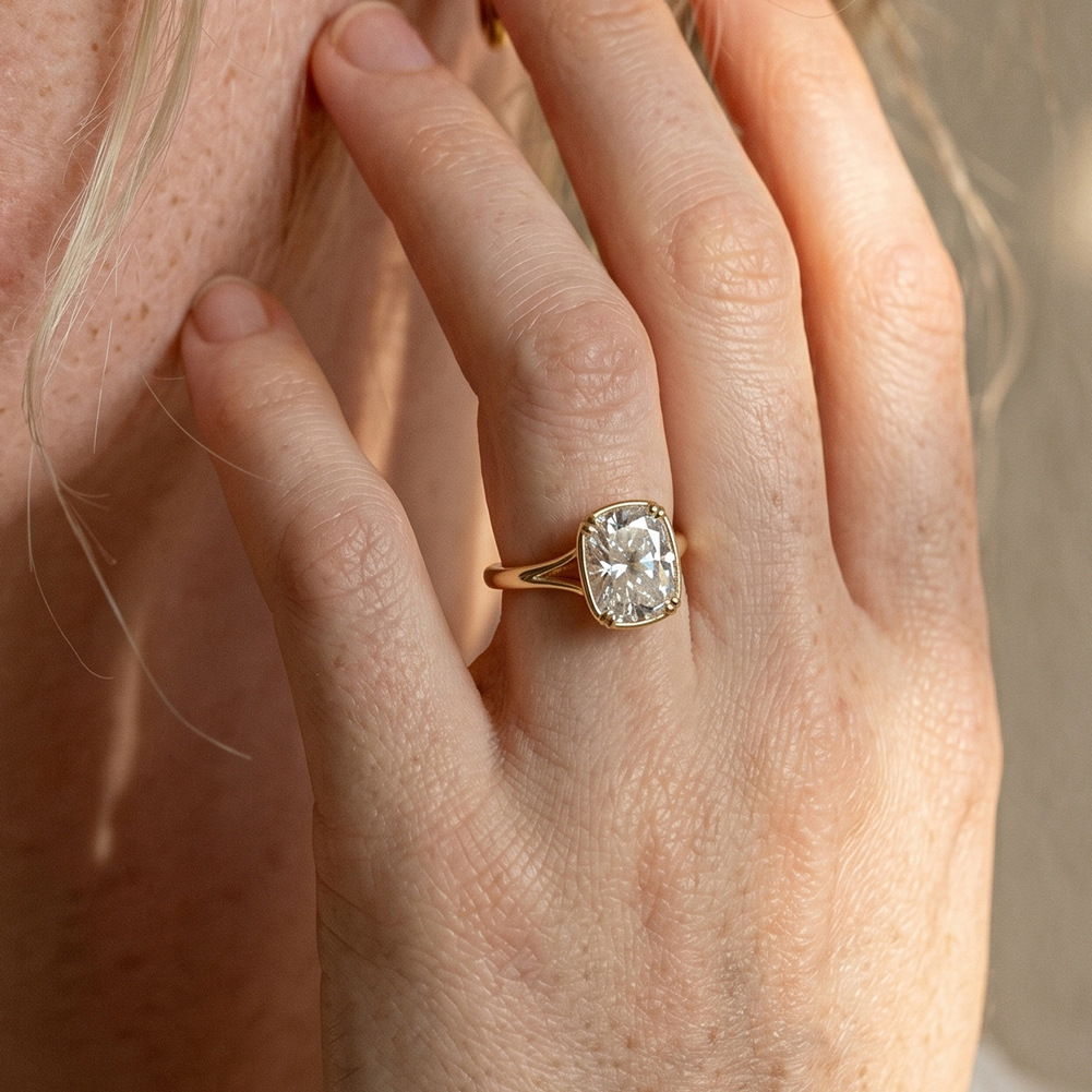 S925 Sterling Silver 1 Carat S - đánh giá và giá Moissanite Engagement Ring 1 Carat