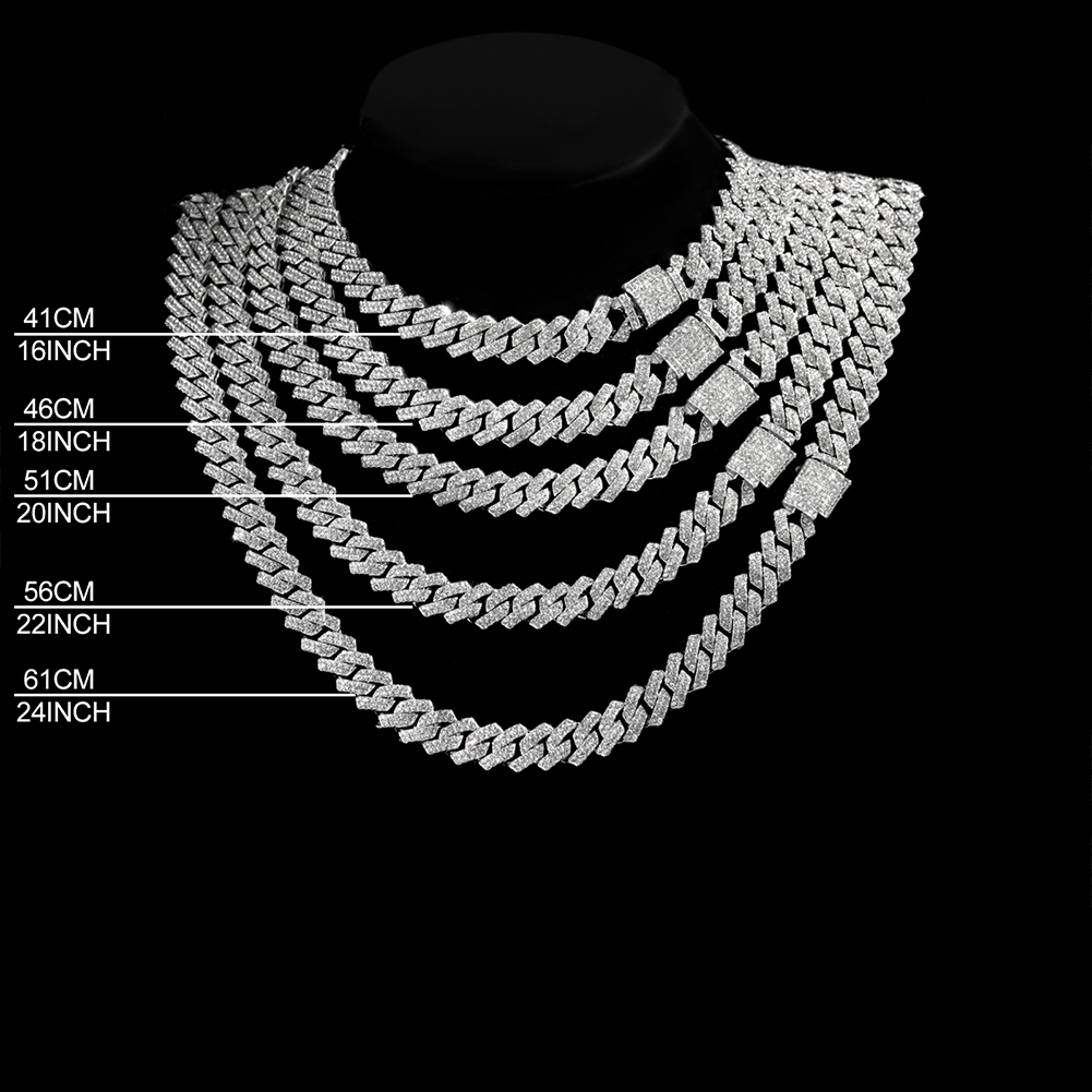 14mm Iced Out  Prong Cuban Lin - đánh giá và giá Cuban Link Chain 12Mm