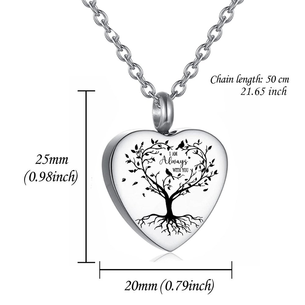 3 Styles Stainless Steel Urn N - đánh giá và giá Heart Locket Necklace Photo
