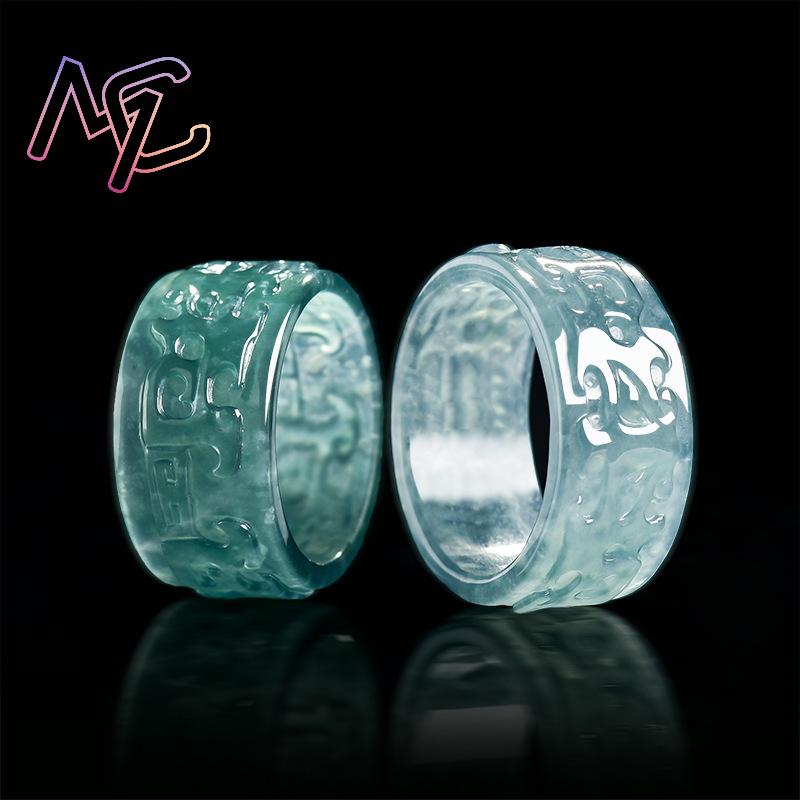 Myanmar Jadeite Taotie Ring Fa - đánh giá và giá Rings