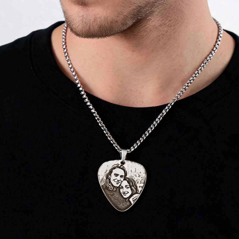 Customized Couple Picture Pend - đánh giá và giá Custom Name Necklace Stainless Steel