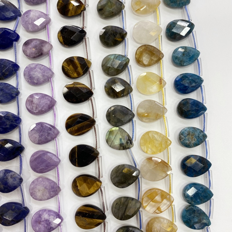13x18mm Faceted Teardrop Natur - đánh giá và giá Crystal Pendant Necklace Natural Stone