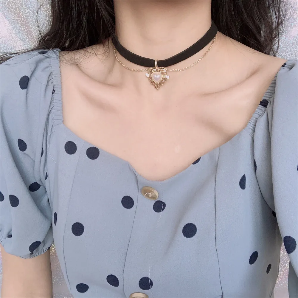Vintage Velvet Chain Choker Ne - đánh giá và giá Pearl Choker Necklace Vintage