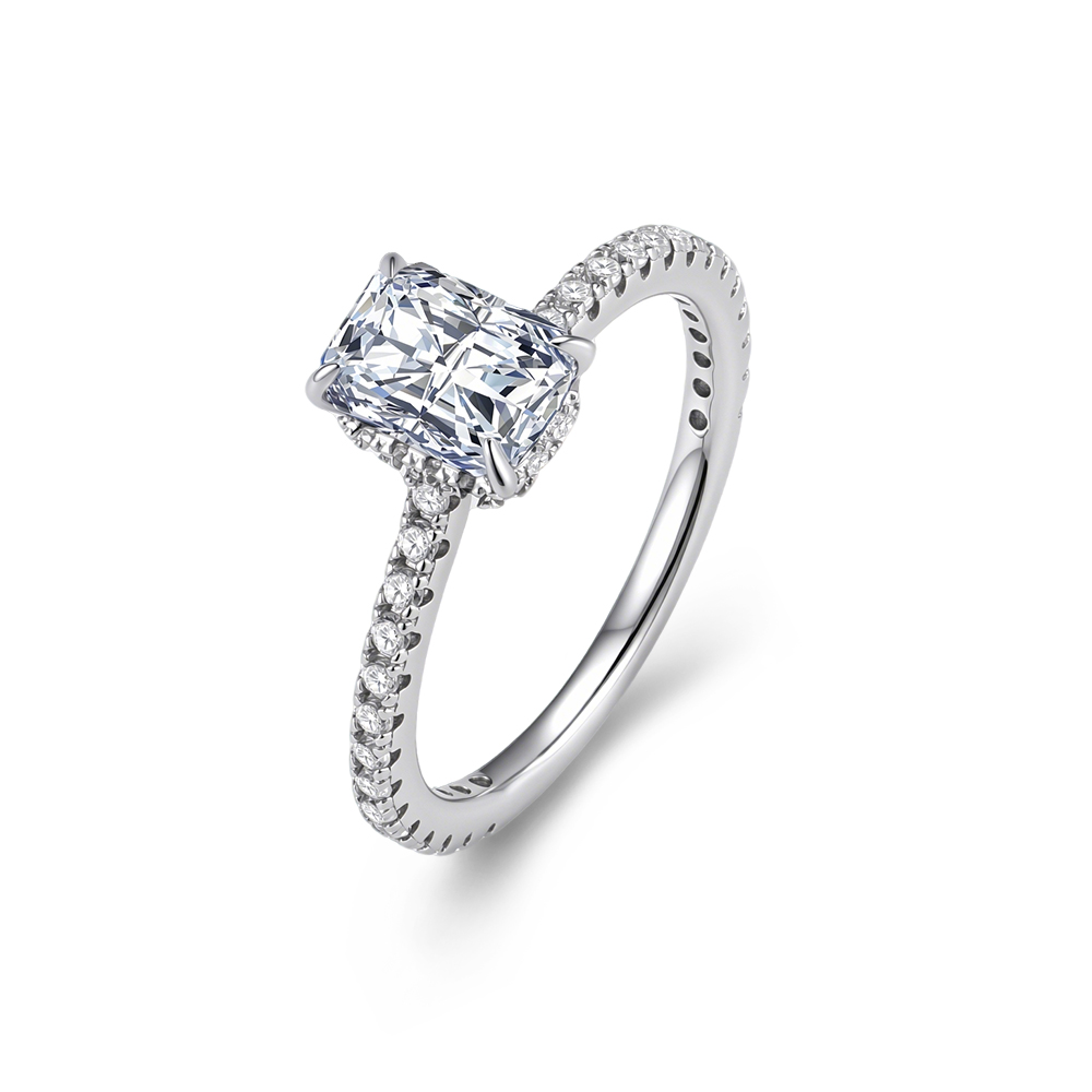 S925 Sterling Silver Simple Fo - đánh giá và giá Moissanite Engagement Ring 1 Carat
