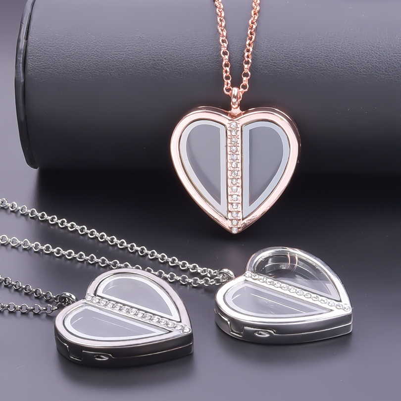 Nam Châm Trái Tim Mề Đay Vòng  - đánh giá và giá Heart Locket Necklace Photo