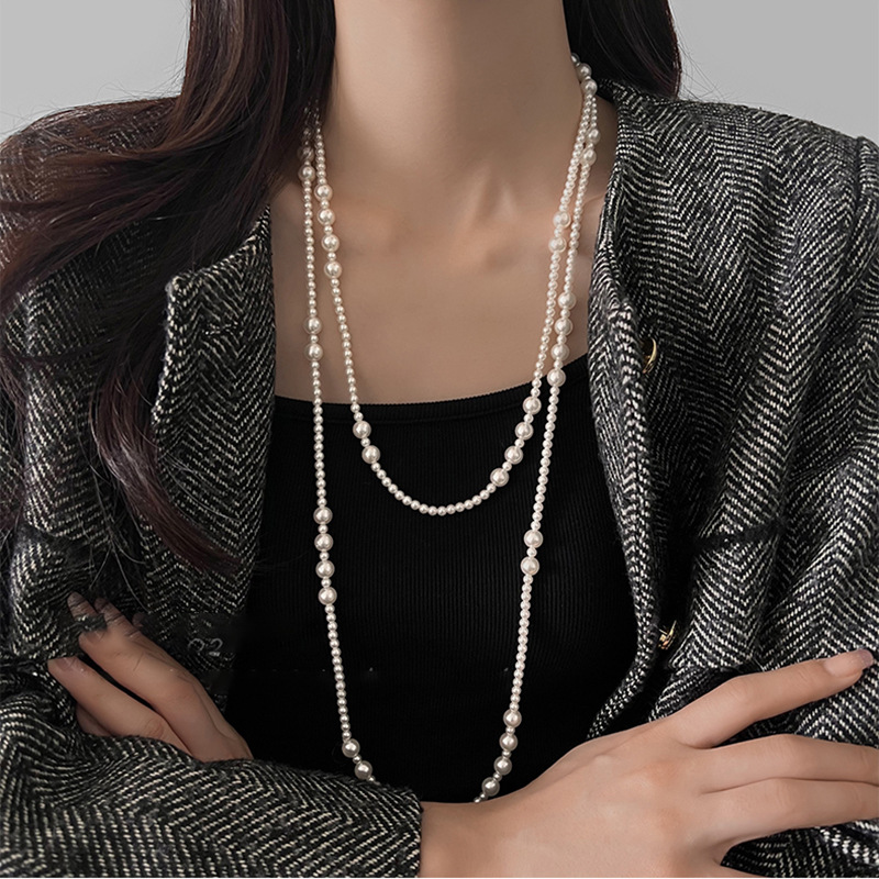 Vintage Long Multi Layered Pea - đánh giá và giá Pearl Choker Necklace Vintage