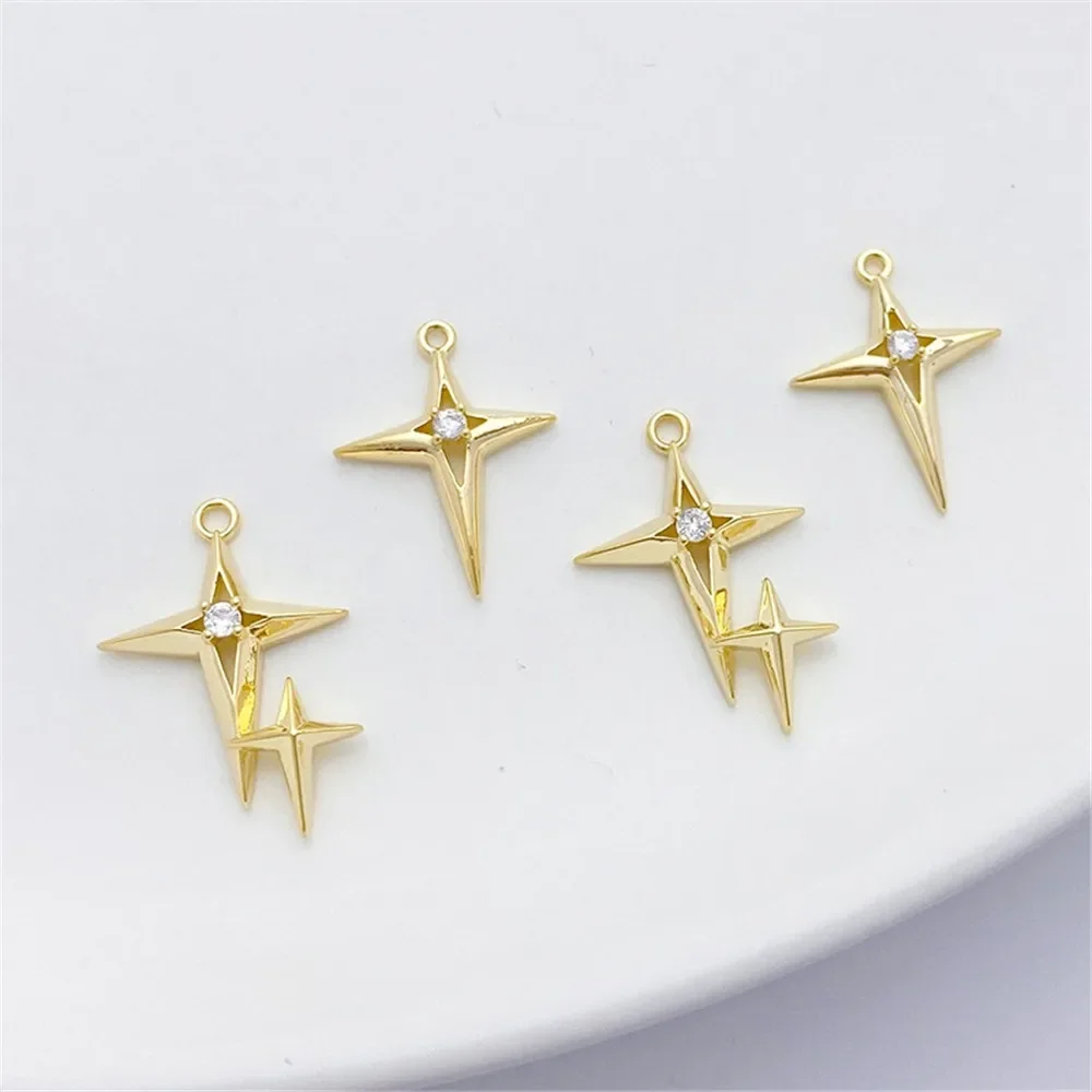 14K Gold-plated Micro-inlaid Z - đánh giá và giá Cross Pendant Necklace Gold