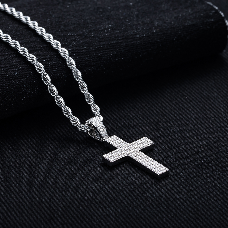 MossanRappr Moissanite Bling C - đánh giá và giá 925 Sterling Silver Chain Necklace Men