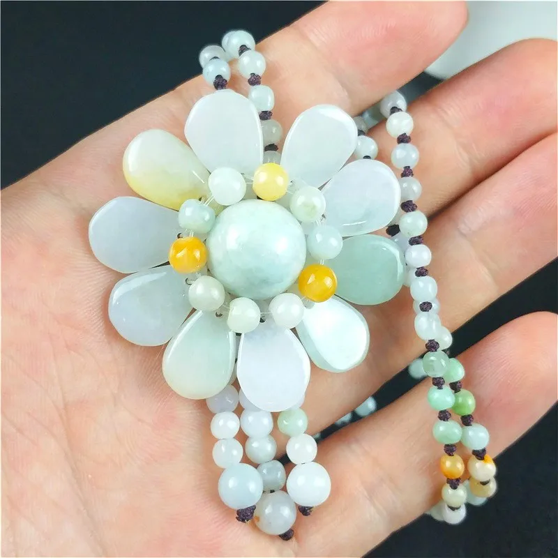 Chứng Nhận Ngọc Miến Điện Hoa  - đánh giá và giá Necklaces