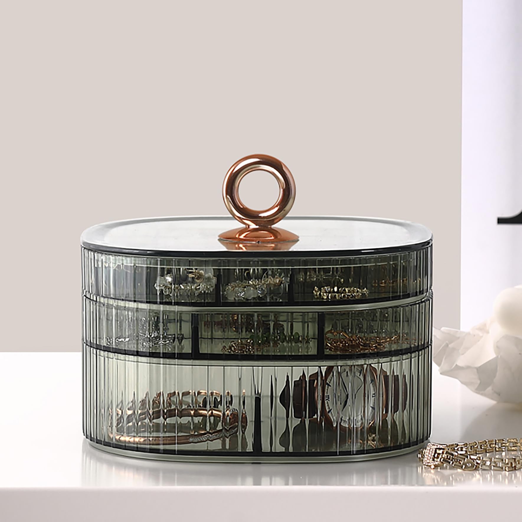 Transparent Jewelry Box 3-Laye - đánh giá và giá Earrings