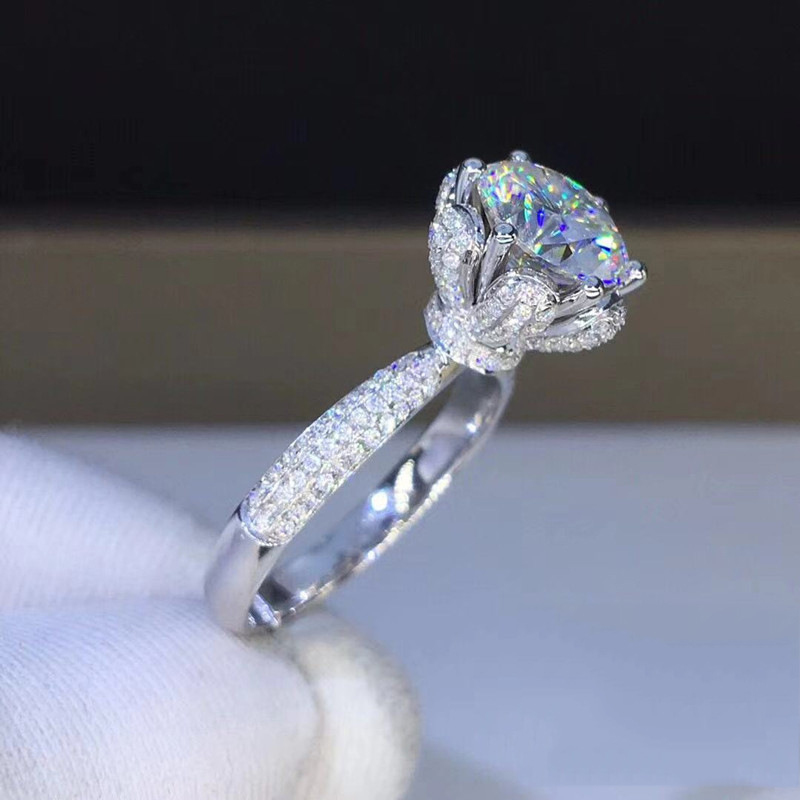 Morganite Ring VVS1 Grade Labo - đánh giá và giá Moissanite Engagement Ring 1 Carat