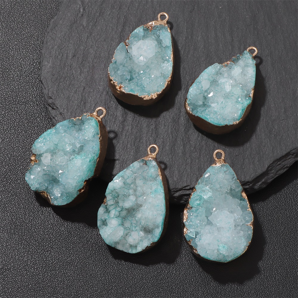 1PC Natural Agate Geode Pendan - đánh giá và giá Crystal Pendant Necklace Natural Stone