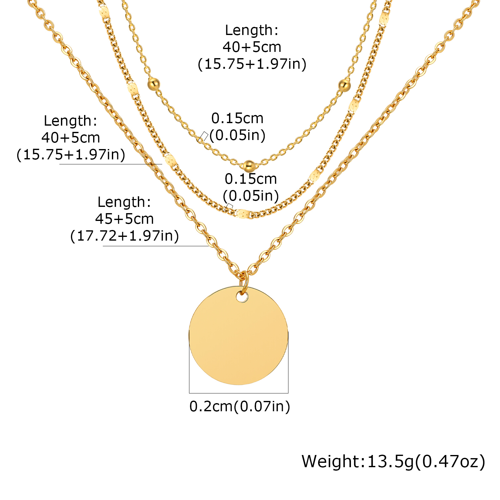 Stainless Steel Layered Neckla - đánh giá và giá Layered Pendant Necklace Aesthetic