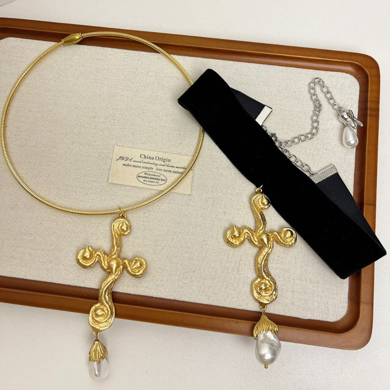 Vintage Exaggerated Baroque Pe - đánh giá và giá Pearl Choker Necklace Vintage