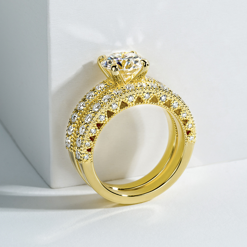 Ring Set For Women 925 Sterlin - đánh giá và giá Moissanite Engagement Ring 1 Carat