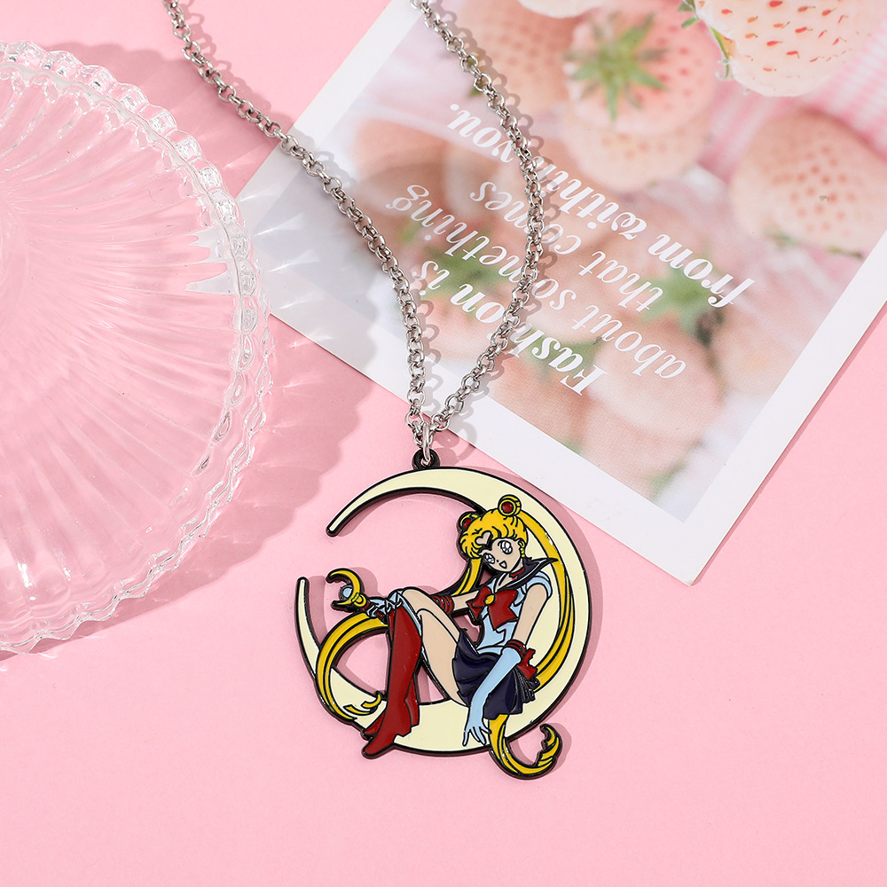 Sweet Anime Metal Enamel Neckl - đánh giá và giá Anime Pendant Necklace