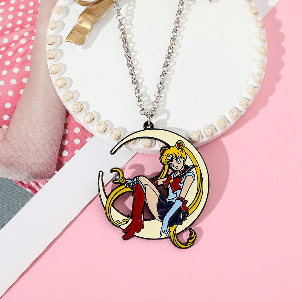 Sweet Anime Metal Enamel Neckl - đánh giá và giá Anime Pendant Necklace