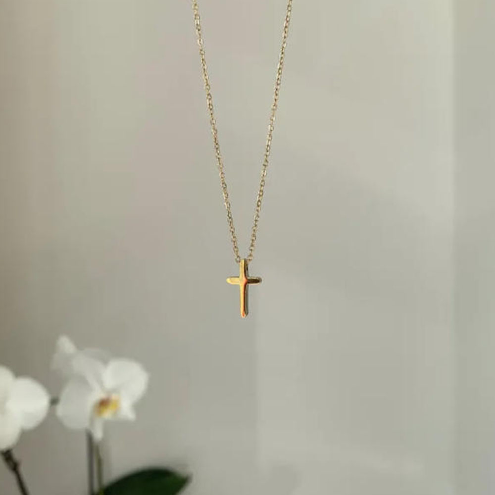 Exquisite gold cross necklace, - đánh giá và giá Cross Pendant Necklace Gold