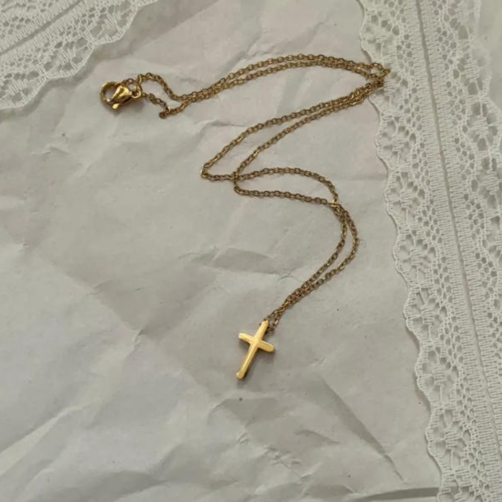 Exquisite gold cross necklace, - đánh giá và giá Cross Pendant Necklace Gold