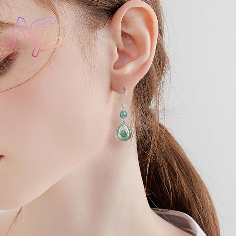 Blue Myanmar Jadeite Water Dro - đánh giá và giá Earrings