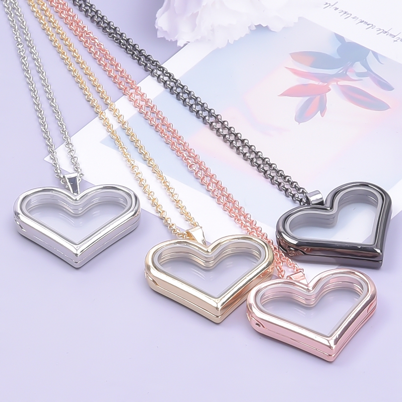 1Pc Y2K Girl Sweet Love Heart  - đánh giá và giá Heart Locket Necklace Photo