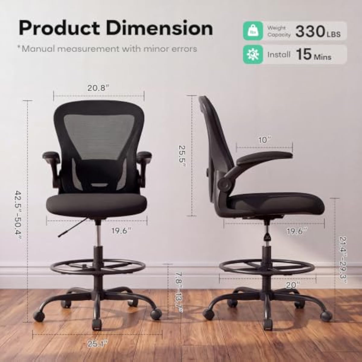 Ergonomic Tall Drafting Seat w - đánh giá và giá Rings