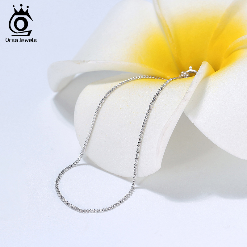 ORSA Ngọc Ý Nữ Bạc 925 1.0Mm M - đánh giá và giá 925 Sterling Silver Chain Necklace Men