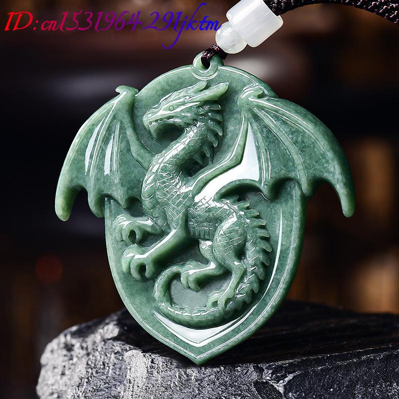 Natural Burmese Jadeite Dragon - đánh giá và giá Necklaces
