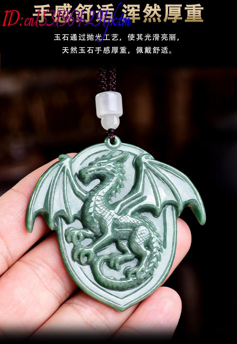 Natural Burmese Jadeite Dragon - đánh giá và giá Necklaces