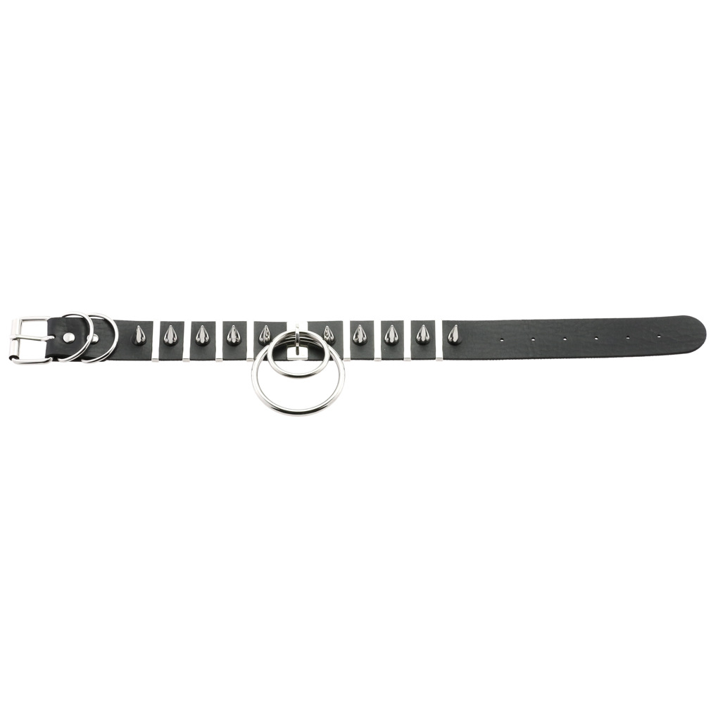 Lớn Gai Choker Da Cổ Kim Loại  - đánh giá và giá Goth Punk Spike Choker