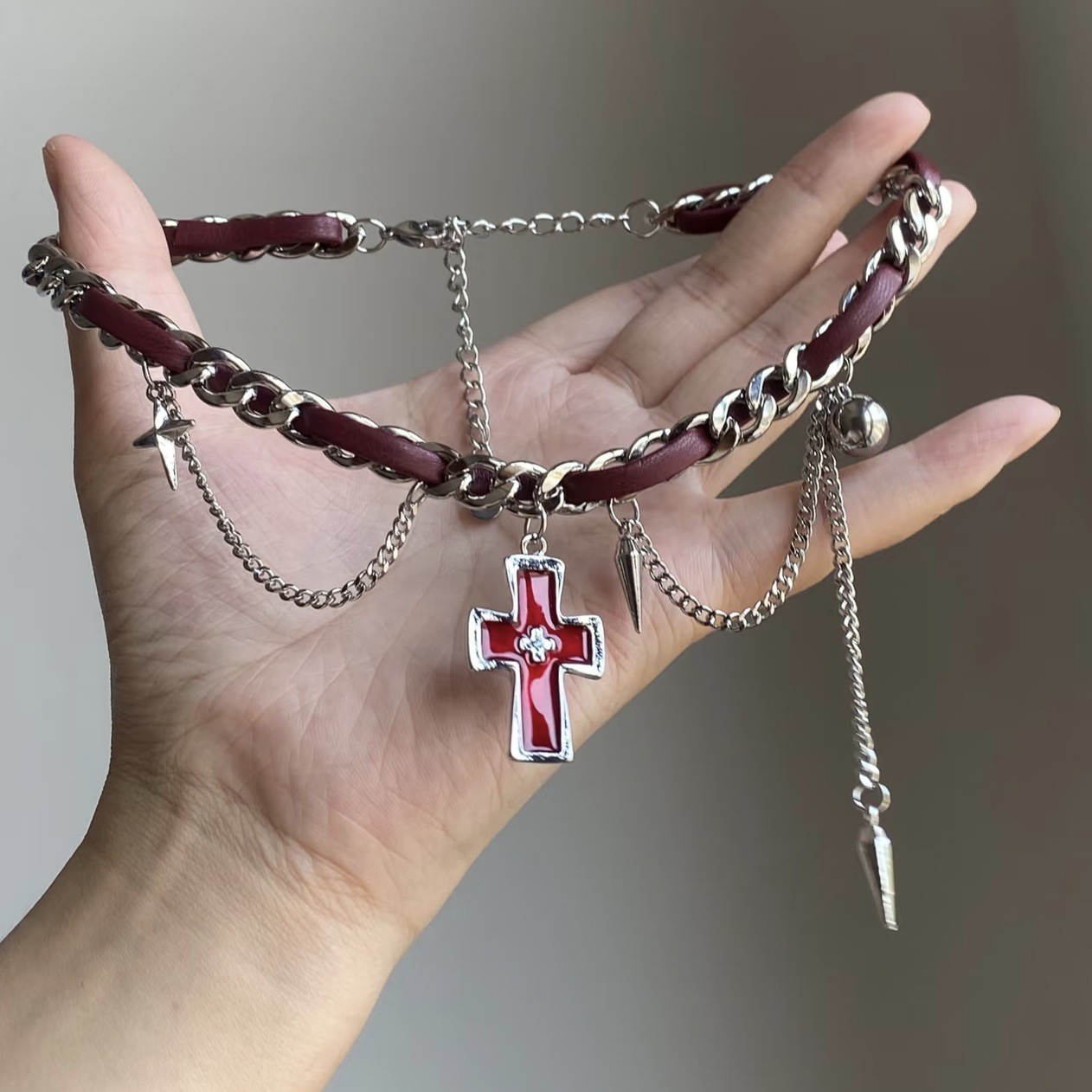 Y2k Grunge Aesthetic Multi Lay - đánh giá và giá Layered Pendant Necklace Aesthetic