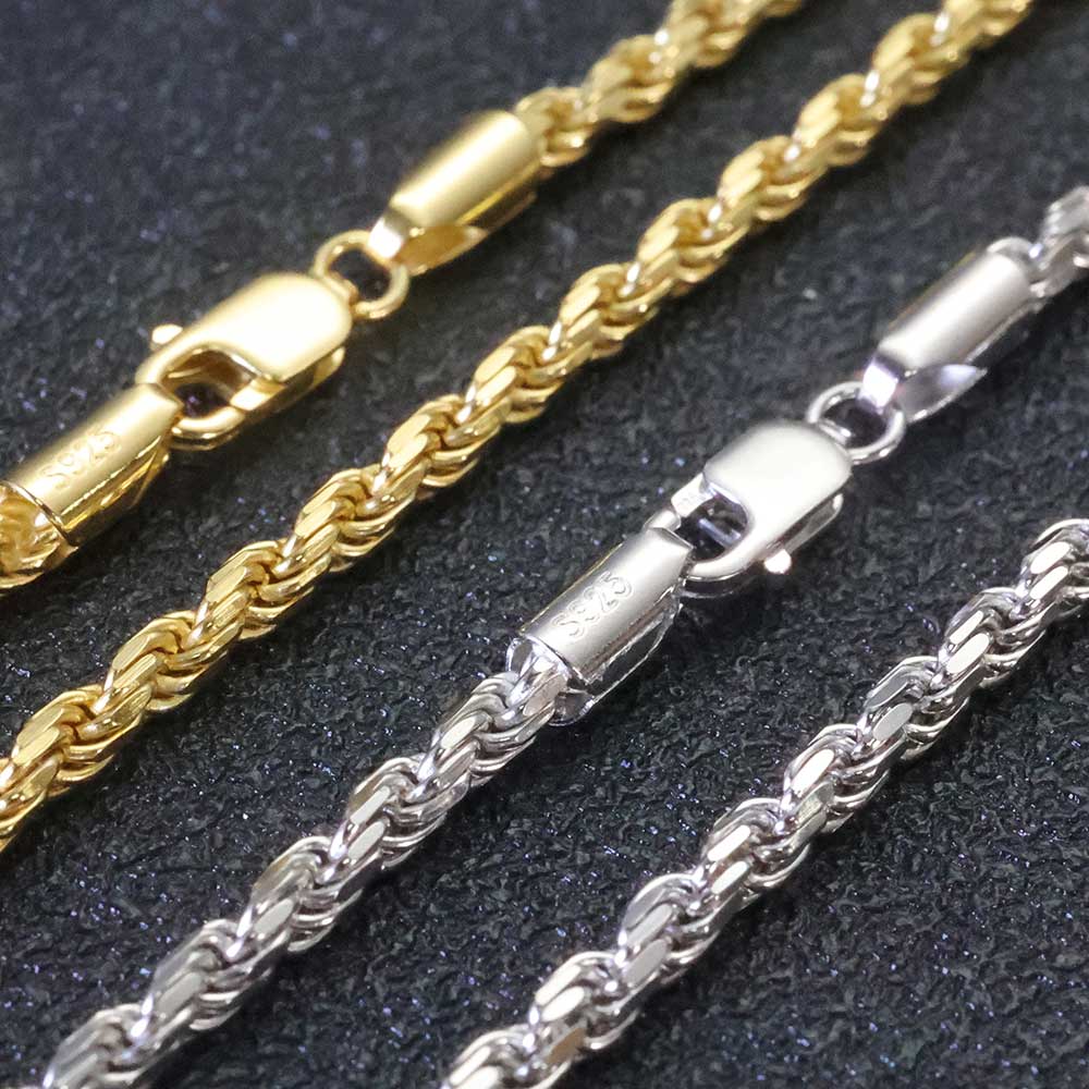 ESKEEM 3MM/5mm Men Women PVD 1 - đánh giá và giá 925 Sterling Silver Chain Necklace Men