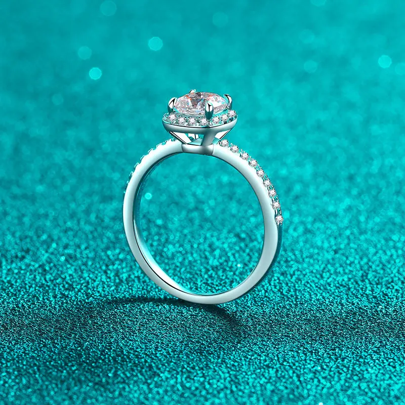 S925 Sterling Silver Moissanit - đánh giá và giá Moissanite Engagement Ring 1 Carat