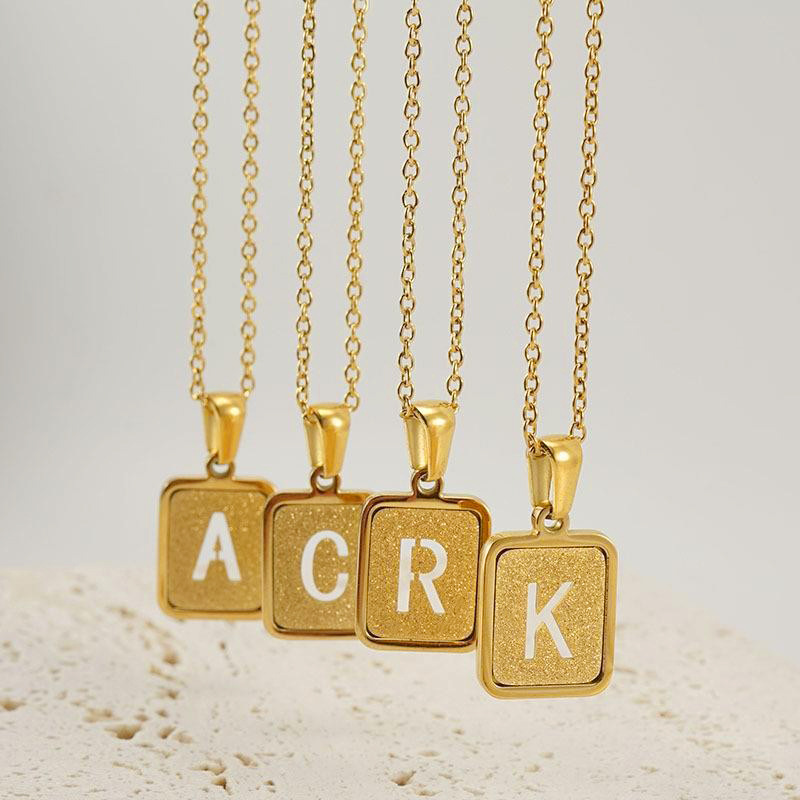 3pcs/ Bag High Quality Chains  - đánh giá và giá Initial Letter Necklace 18K Gold