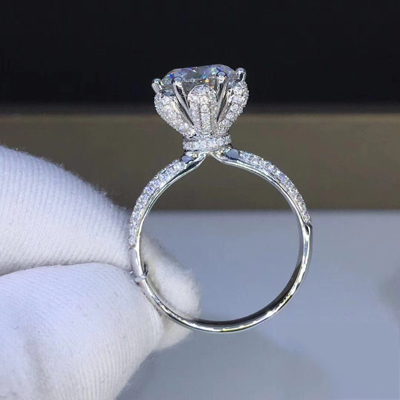 Morganite Ring VVS1 Grade Labo - đánh giá và giá Moissanite Engagement Ring 1 Carat