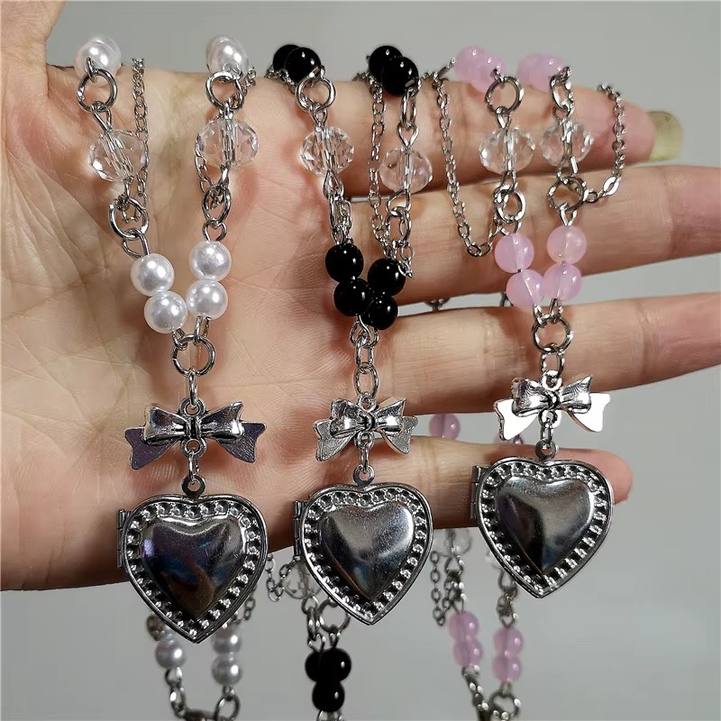Goth Y2K Heart Locket Pendant  - đánh giá và giá Heart Locket Necklace Photo