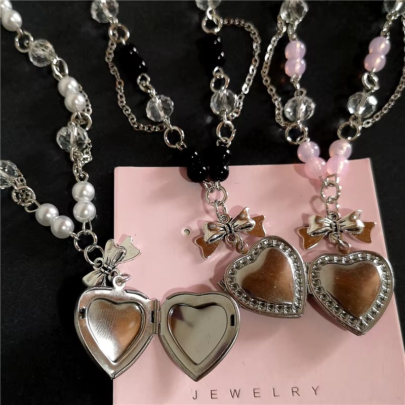 Goth Y2K Heart Locket Pendant  - đánh giá và giá Heart Locket Necklace Photo